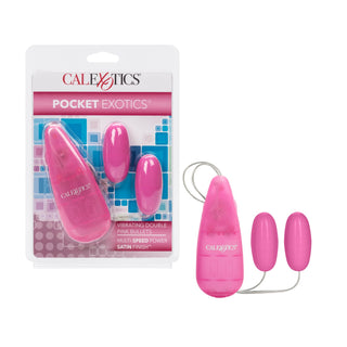 Pocket Exotics Vibrating Double Pink Bullets