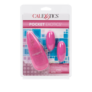 Pocket Exotics Vibrating Double Pink Bullets