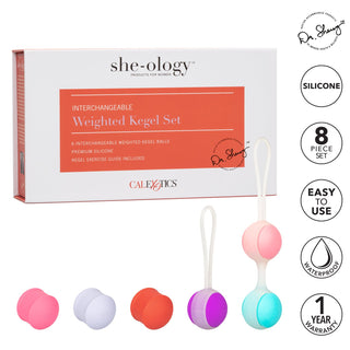 She-ology Interchangeable Weighted Kegel Set