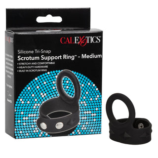 Silicone Tri-Snap Scrotum Support Ring - Medium