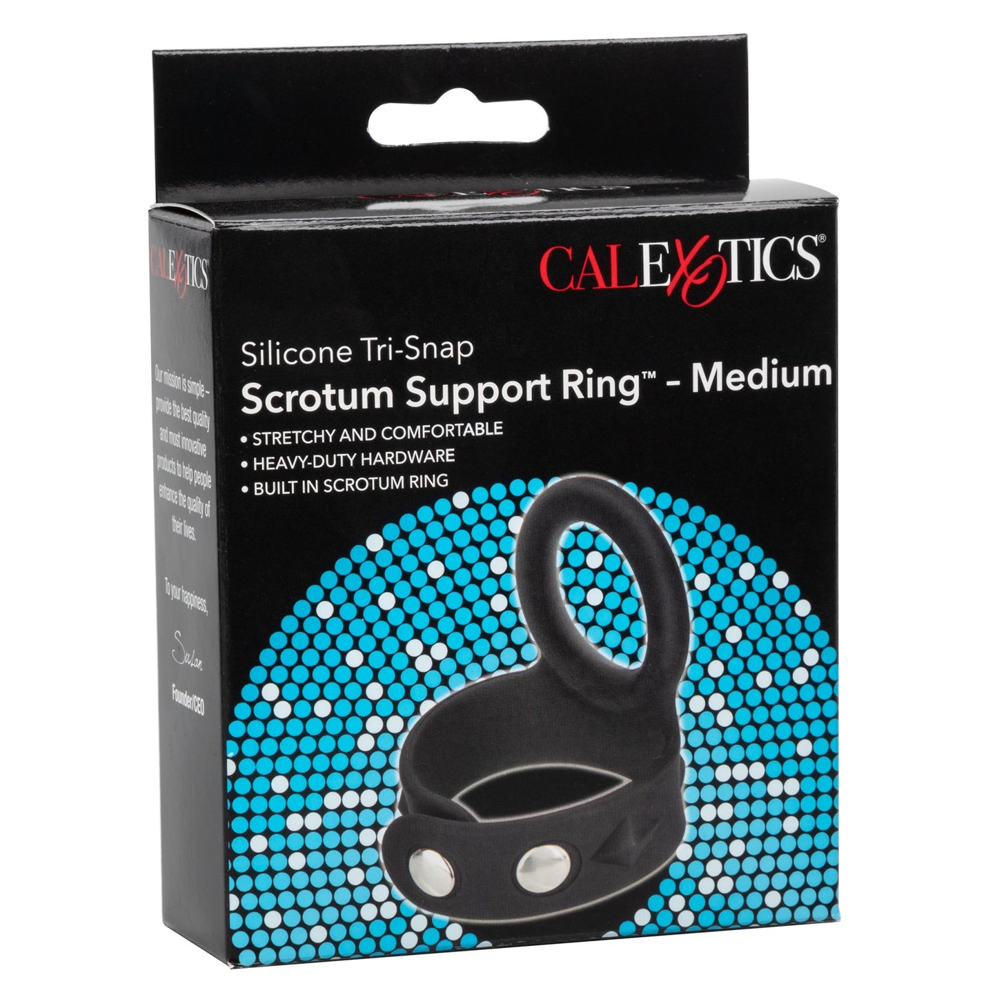 Silicone Tri-Snap Scrotum Support Ring - Medium
