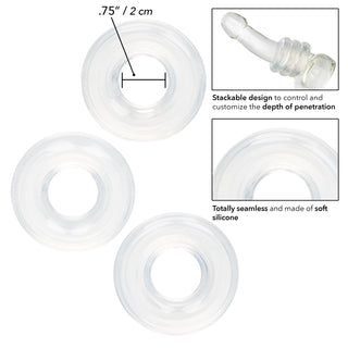 Set of 3 Silicone Stacker Rings