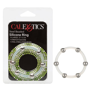 Steel Beaded Silicone Ring - Extra Large