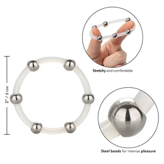 Steel Beaded Silicone Ring - Extra Large