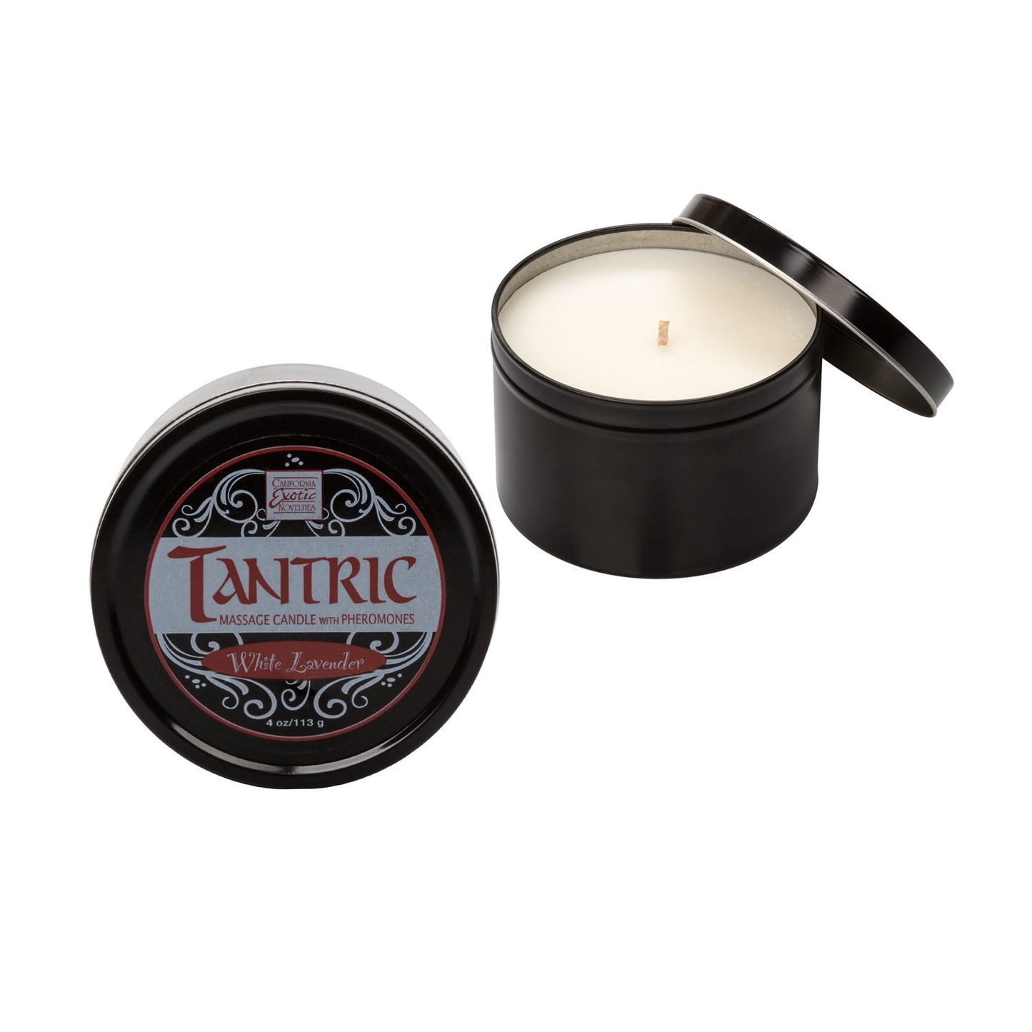 Tantric Soy Massage Candle with Pheromones White Lavender