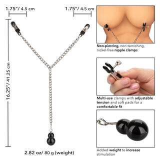 Nipple Play Weighted Dual Tier Nipple Clamps