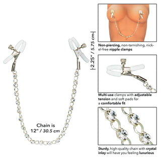 Nipple Play Crystal Chain Nipple Clamps