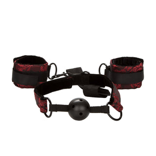 Scandal Breathable Ball Gag With Cuffs