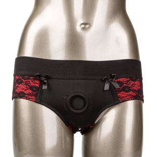 Scandal® Crotchless Pegging Panty Set - L/XL