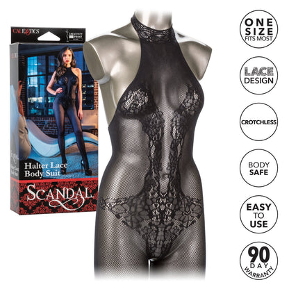 Scandal® Halter Lace Body Suit