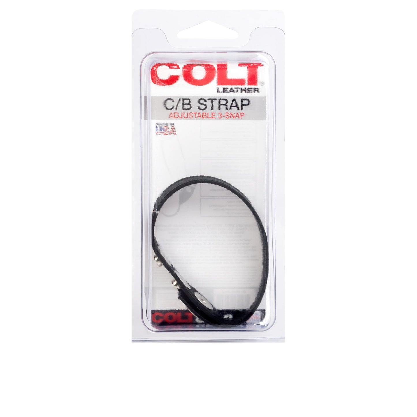 COLT Leather C/B Strap Adjustable 3-Snap