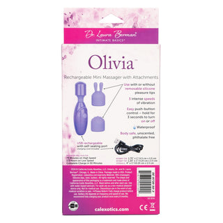 Dr. Laura Berman Olivia Rechargeable Mini Massager with Attachments